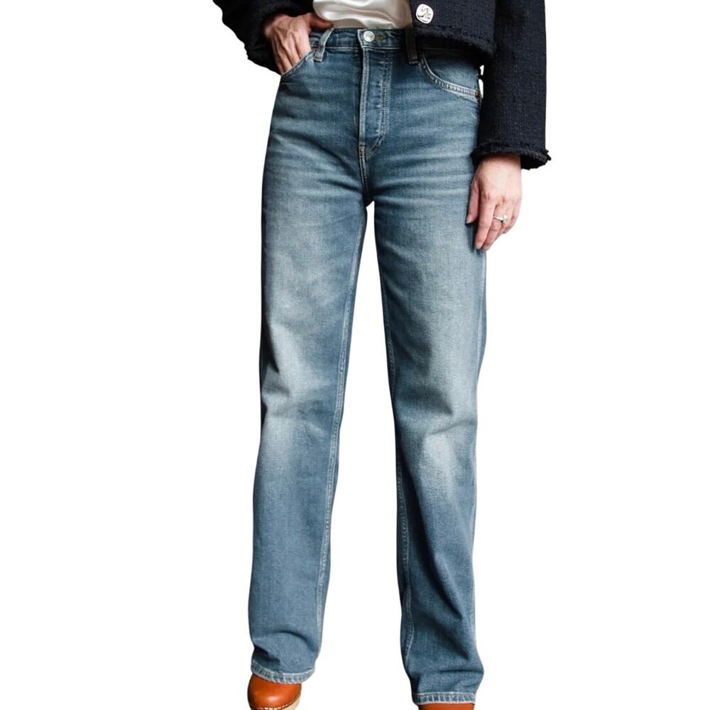 RE/DONE 90's High Rise Loose Jean in Distressed 25